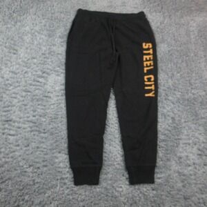 Steel City Pittsburgh Sweatpants Mens XL Black Graphic Logo Joggers 35x30.5* NWT